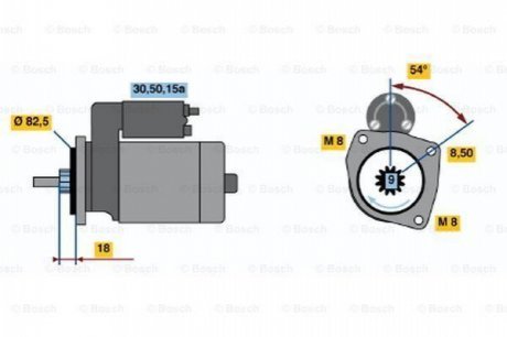 Стартер BOSCH 0 986 013 590