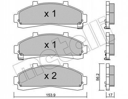 Комплект гальмівних колодок (дискових) Metelli 22-0683-0