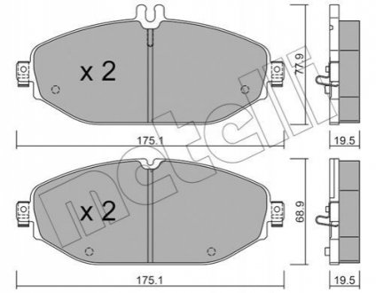 Комплект гальмівних колодок Metelli 22-1132-0