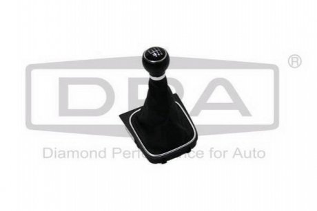 Gearstick knob with black boot for gearstick lever, 6 speed, black knob DPA 87110767402