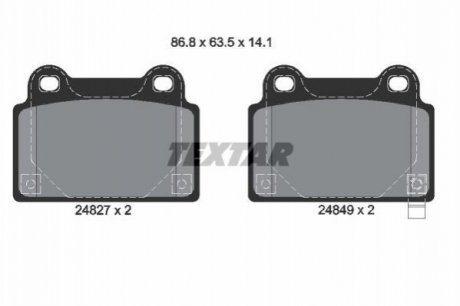 Комплект тормозных колодок, дисковый тормоз Textar 2482701 (фото 1)