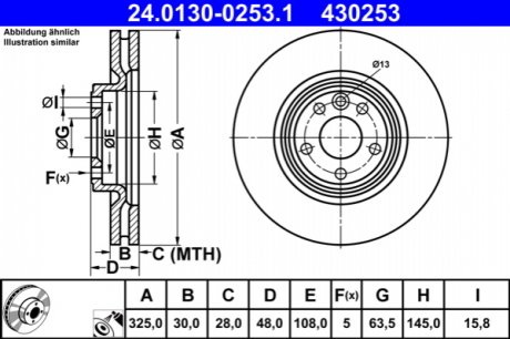 TARCZA HAM. RANGE ROVER VELAR 2.0 20- ATE 24.0130-0253.1