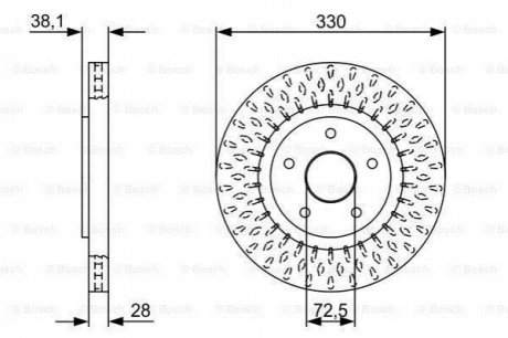 TARCZA HAMULC. FIAT FREEMONT 13-15 BOSCH 0986479V85