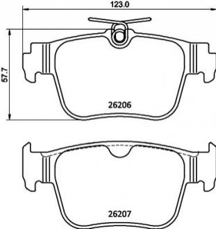 Гальмівні колодки AUDI/FORD/SKODA/VW A3/Connect/Octavia \'\'R \'\'19>> Textar 2620601