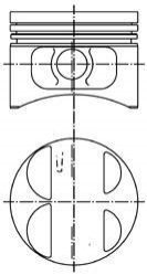 Поршень циліндру ЗМЗ 406 d=93,0 (п/п+ст/к+п/к) П/К (вир-во KS) Kolbenschmidt 40075620
