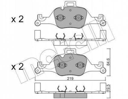 Комплект гальмівних колодок (дискових) Metelli 22-1145-0