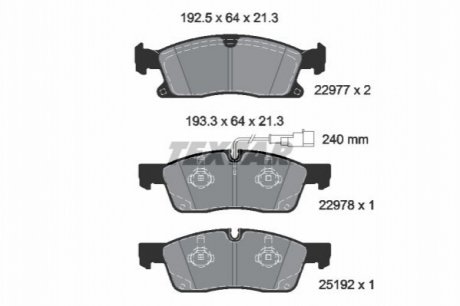 KLOCKI HAM. MASERATI P. LEVANTE SUV 3,0 16- Textar 2297701 (фото 1)