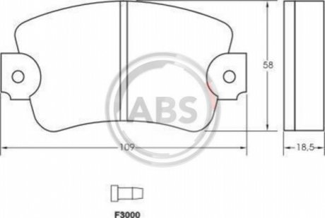 Комплект тормозных колодок, дисковый тормоз. ABS 36131 (фото 1)
