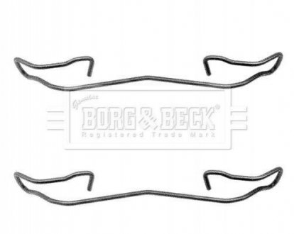 Комплектующие, колодки дискового тормоза Borg & Beck BBK1039 (фото 1)