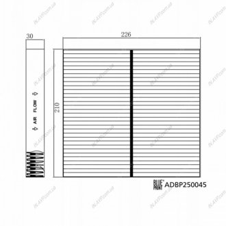 FILTR KABINY HYUNDAI SANTA FE IV, TUCSON, IONIQ 5 02.18- Blue Print ADBP250045 (фото 1)