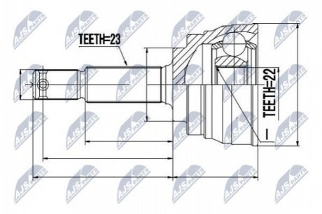 Шарнир равных угловых скоростей NTY NPZ-NS-035