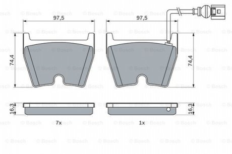 KLOCKI HAM. AUDI P. A3/A4/A5/TT 2,5-2,9 QUATTRO 16- BOSCH 0986424613