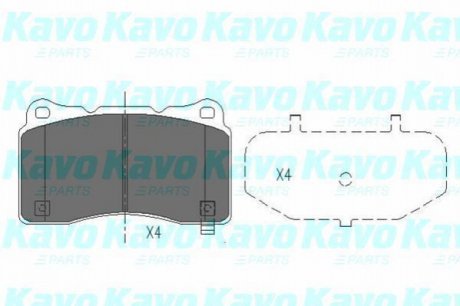 Комплект тормозных колодок, дисковый тормоз PARTS KAVO KBP-8021