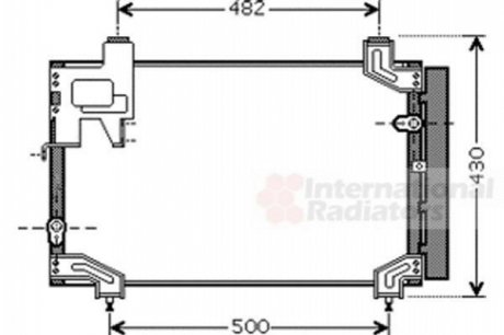 Радиатор кондиціонера TOYOTA AVENSIS/ COROLLA 20D4d/22D4d 05- (вир-во) Van Wezel 53005394