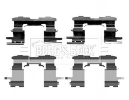 Комплектующие, колодки дискового тормоза Borg & Beck BBK1216 (фото 1)