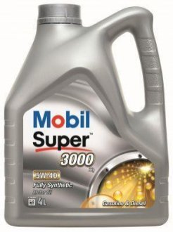 Олива моторна SUPER 3000 5W-40 API SN/SM (Канистра 4л) Mobil 150013 (фото 1)