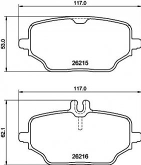 Гальмівні колодки MERCEDES GLE300-400 "R "18>> Textar 2621501