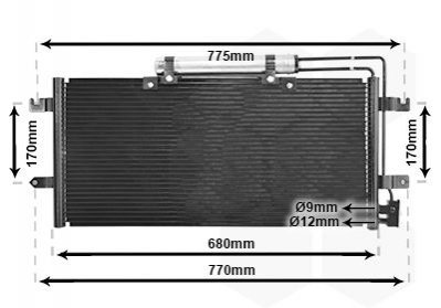 Радиатор кондиціонера Van Wezel 58015195 (фото 1)