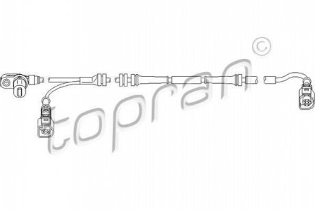 Датчик, частота вращения колеса TOPRAN 112 229 (фото 1)