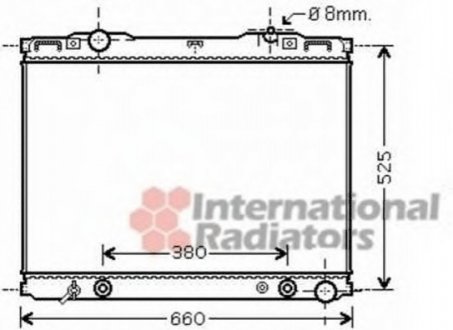 Радиатор охолодження двигуна SORENTO 2.5 CRDi AT 02- Van Wezel 83002139 (фото 1)