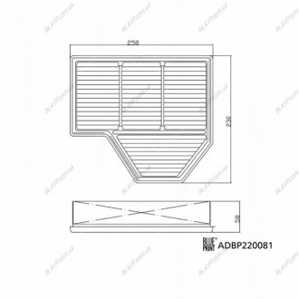 FILTR POWIETRZA BMW M5 E60 M6 E63 PRAWY Blue Print ADBP220081