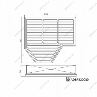 FILTR POWIETRZA BMW M5 E60 M6 E63 LEWY Blue Print ADBP220080