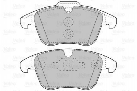 Комплект тормозных колодок, дисковый тормоз Valeo 601056