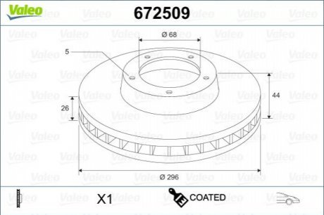 TARCZA HAM. MALOWANA NISSAN QASHQAI Valeo 672509