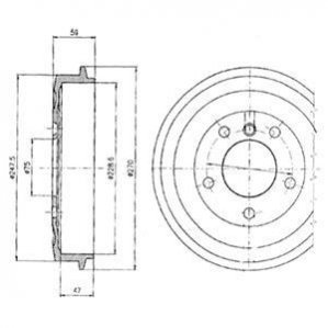 Тормозной барабан Delphi BF275