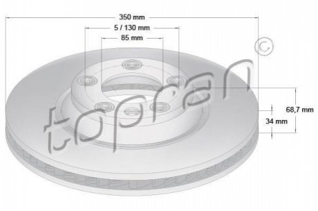 Тормозной диск TOPRAN 111288