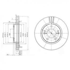 Тормозной диск Delphi BG3721