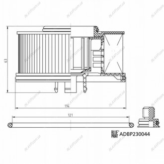 Фільтр палива з ущільнюючим кільцем Blue Print ADBP230044