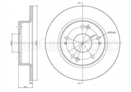 TARCZA HAM.HONDA ACCORD 03-08 TYL Metelli 230996C (фото 1)