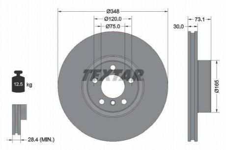 TARCZA HAMULCOWA PRZOD PRAWA Textar 92320505