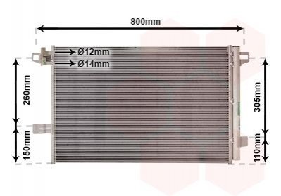 Радиатор кондиціонера Van Wezel 58015704 (фото 1)