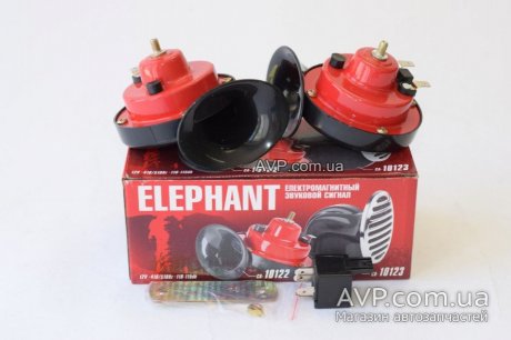 Сигнал звуковой (красно-черный) Elephant Vitol СА-10122 (фото 1)