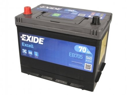 Аккумулятор 70Ah-12v EXIDE EB705 (фото 1)