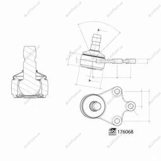 Кульова опора BILSTEIN FEBI 176068 (фото 1)