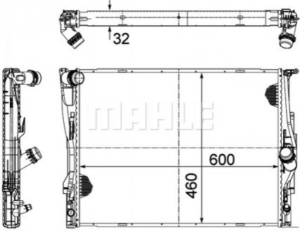 Радиатор охолодження BMW 3 (E90) AT MAHLE CR 1711 000P