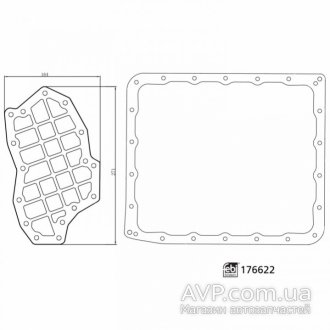 Фільтр к-т АКПП HYUNDAI/KIA/NISSAN H-1/Sorento/Pathfinder "05>> FEBI 176622