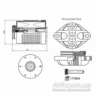 Фільтр гідравличний муфти HALDEX GEN IV VOLVO, FORD, LR (вир-во) FEBI 177864