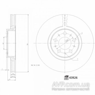 Диск гальмівний(к-т) BILSTEIN FEBI 43926