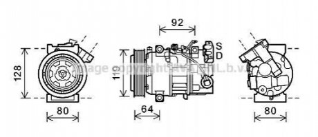 Компрессор кондиционера RENAULT MEGANE 2.0i/SCENIC 1.9DCi AVA RTAK492