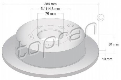 Тормозной диск TOPRAN 820 378