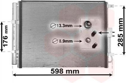 Радиатор кондиціонера HYUNDAI I30 (2012) 1.4 CRDI (вир-во) Van Wezel 82005373 (фото 1)