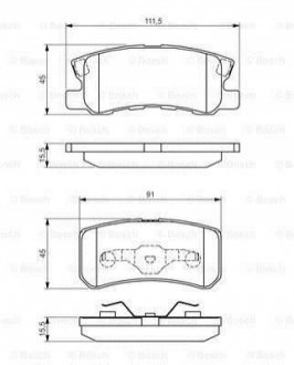 Гальмівні колодки дискові ROBERT BOSCH 0986495172