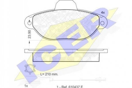 Комплект гальмівних колодок (дискових) ICER ICER Brakes 181844