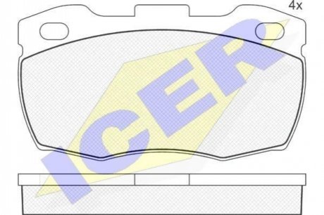 Комплект гальмівних колодок (дискових) ICER ICER Brakes 141089