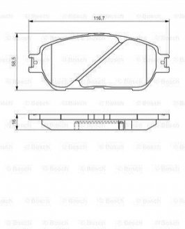 Комплект тормозных колодок, дисковый тормоз 0 986 495 160 BOSCH 0986495160