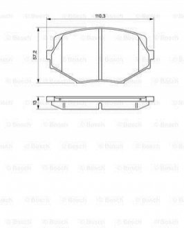 Гальмівні колодки дискові ROBERT BOSCH 0986494080